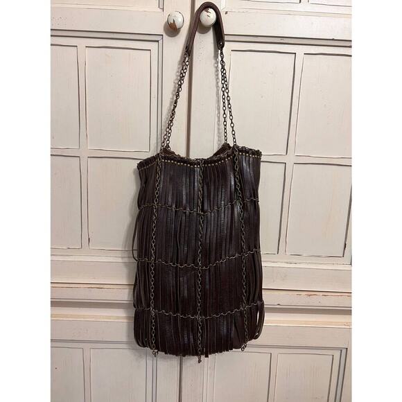 Monserat De Lucca Rare brown leather bag purse - Picture 1 of 6